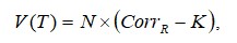 correlation swap payoff in FinPricing