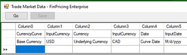 FX forward curve bootstrap and construction input in FinPricing