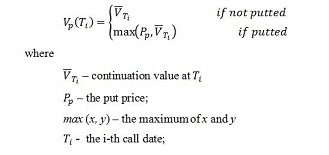 Puttable bond valuation in FinPricing
